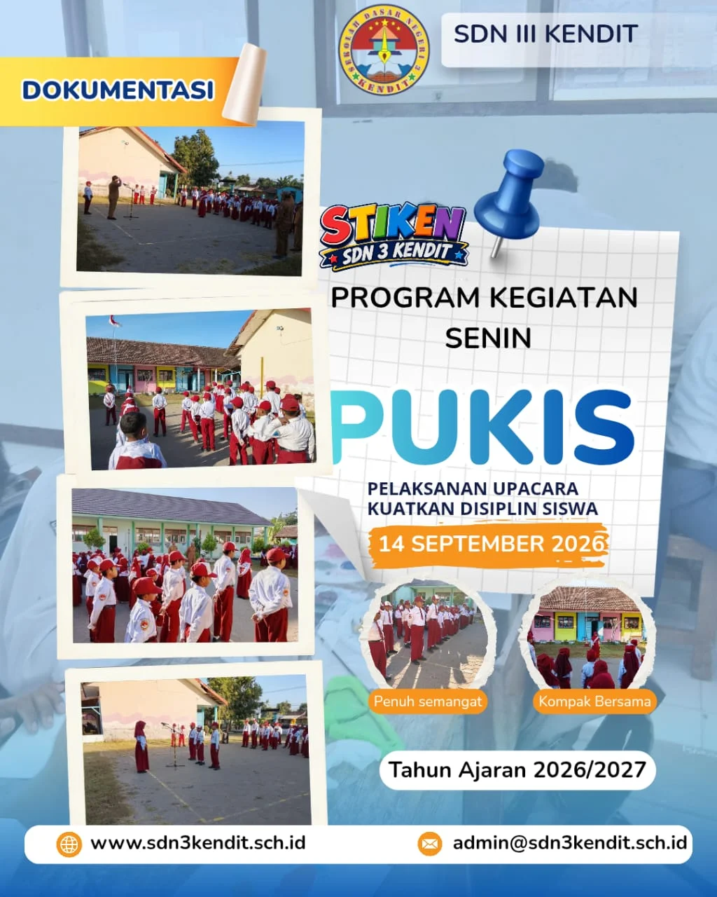 Siswa dan Guru Melaksanakan Upacara Bendera