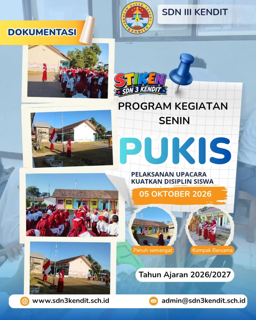 Siswa dan Guru Melaksanakan Upacara Bendera